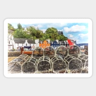 Lobster Pots at Tobermory Sticker